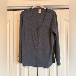 SMASH + TESS | Ribbed Grey Button Up Cardigan